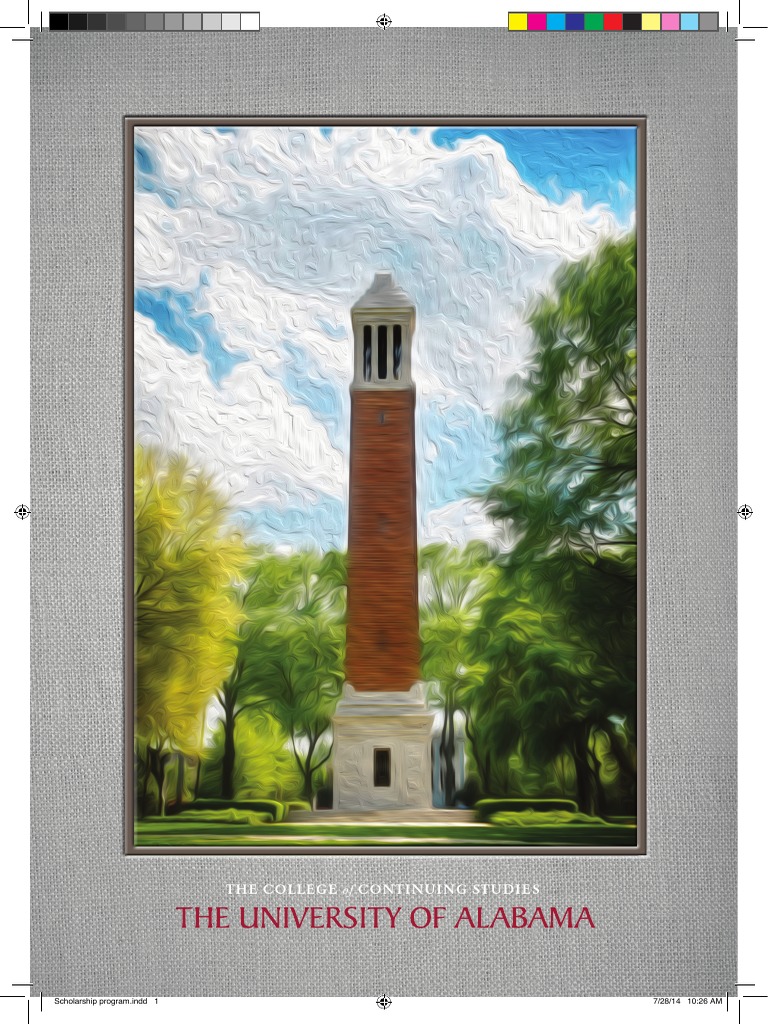 Scholarship Program PDF University Of Alabama Alabama