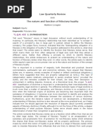 Download M Conaglen the Nature and Function of Fiduciary Loyalty 2005 121 LQR 452 by Wen Shan SN261051615 doc pdf