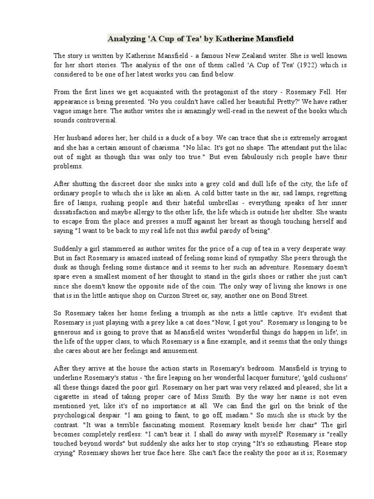 A Cup Of Tea Jealousy Narration