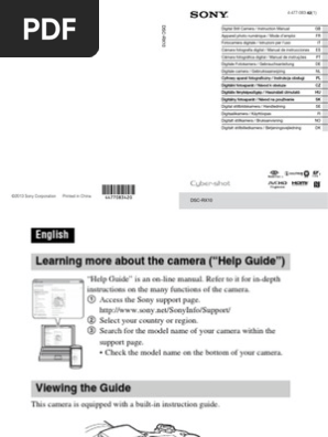 Manual Sony Rx10 Secure Digital Electromagnetic Interference
