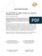 Acta de Entrega de Inicio-Cocachacra