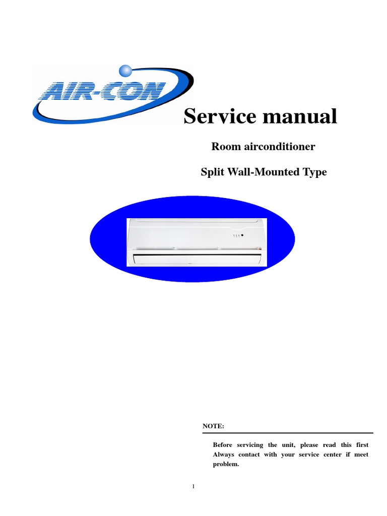 Split AC Service Manual Overview | PDF | Air Conditioning | Printed ...