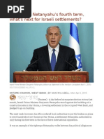 Insight - In Netanyahu's Fourth Term, What's Next for Israeli Settlements