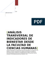 Análisis Transversal de Indicadores de Bienestar Desde La Facultad de Ciencias Humanas