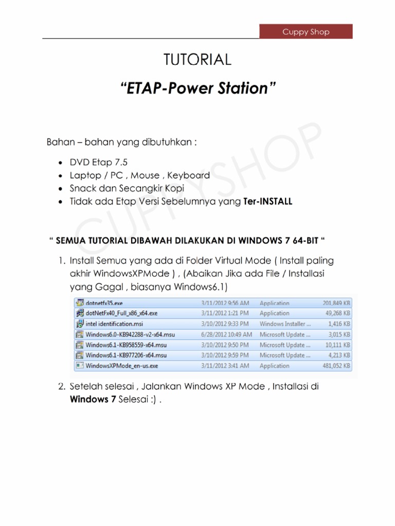 Etap Tutorial Install | PDF