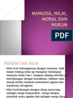 Manusia Nilai Moral Dan Hukum