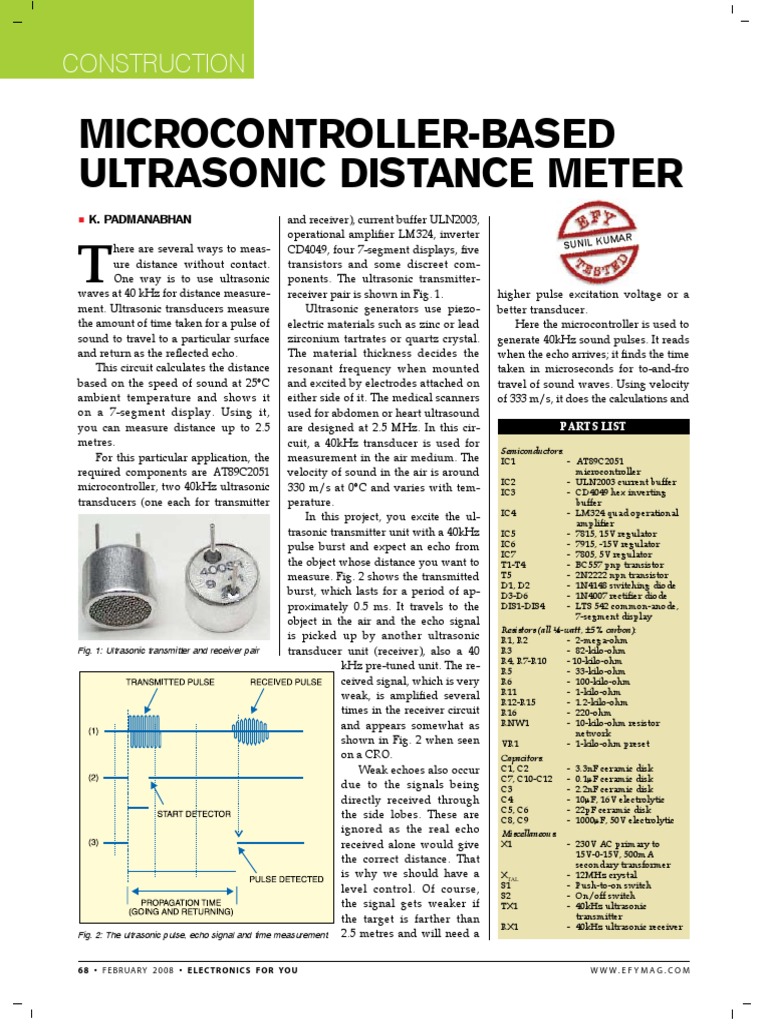Ultrasonic Transducer PDF Ultrasound Amplifier