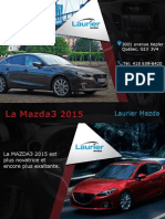 Mazda3 2015 - Caractéristiques, Prix, Garantie