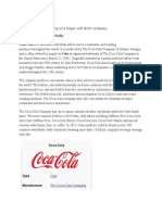 Background of The Study: Title Studying Outlet Mapping of A Major Soft Drink Company