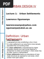 Urban Design - Lecture - 01 - Origins and Forms of Urban Settlements