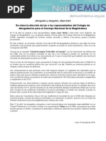 NotiDEMUS Se viene la elección de las o los representantes del Colegio de Abogados/as para el Consejo Nacional de la Magistratura