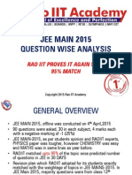 JEE Main 2015 Weightage Analyis