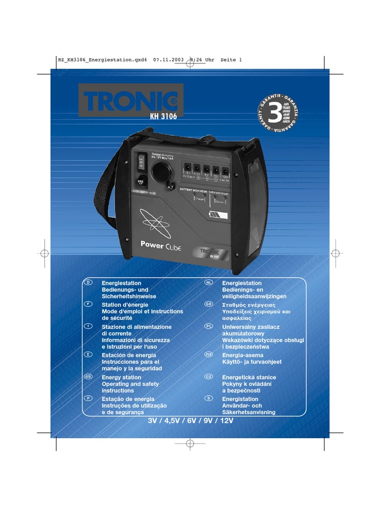 Tronic Kh 3106 Lidl Batería recargable Cargador de batería