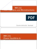 MM 231 Phase Equilibria and Microstructures: Course Instructor: Tauheed