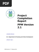 Project Completion PPM Version 2.1