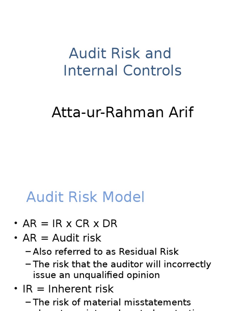 Audit Risk and Internal Control Overview | PDF | Risk | Audit