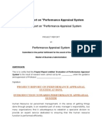 Project Report On "Performance Appraisal System