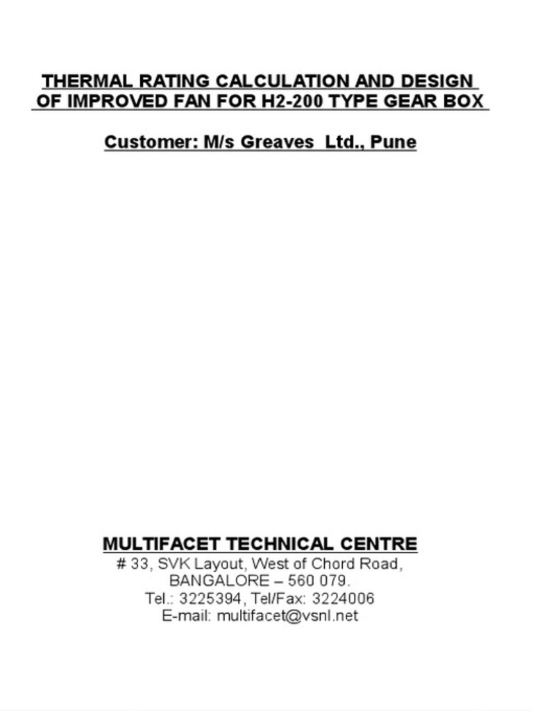 Thermal Rating Heat Transfer Convection