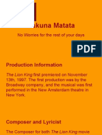 Hakuna Matata Lion King Research Presentation - Google Slides