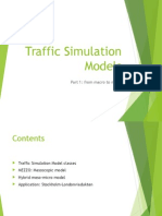Advanced Transport Modeling-Traffic Simulation Models