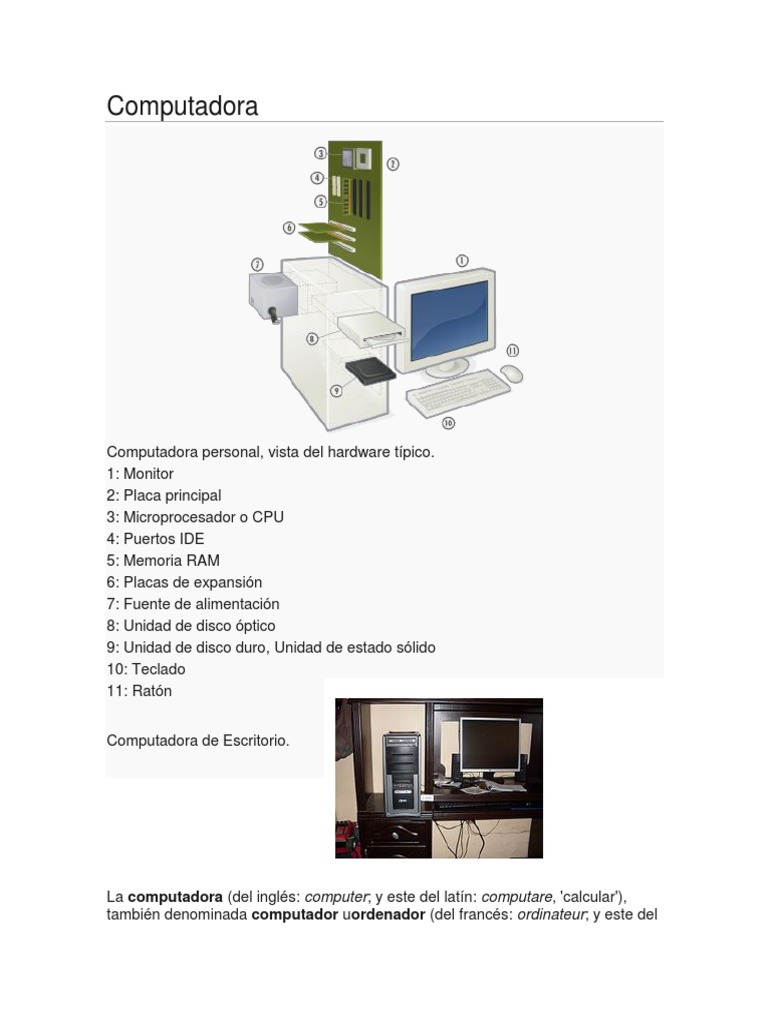 Trabajo Informatica | PDF | Periférico | Hardware de la computadora