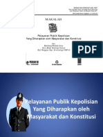 Pelayanan Publik Kepolisian Yang Diharapkan Oleh Masyarakat Dan Konstitusi PDF