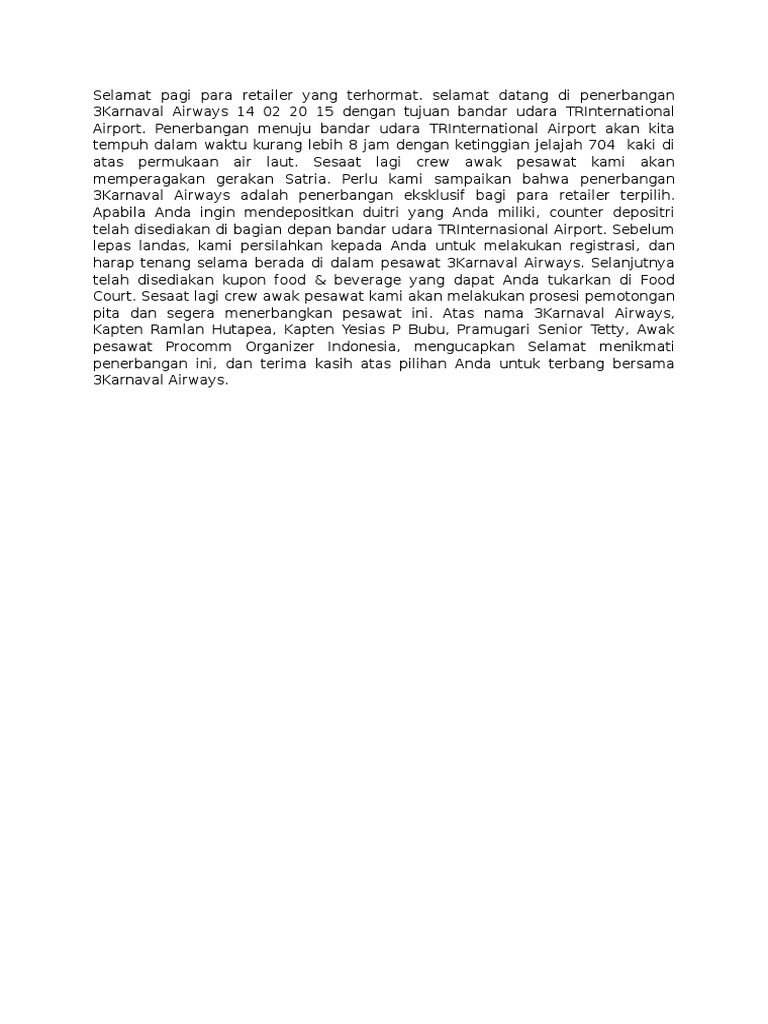 Script Pramugari