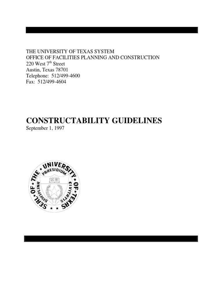 Constructability Guidelines Overview | PDF | Art
