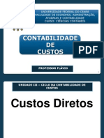 Contab de Custos Unid 3 - Parte 1 - Custos Diretos