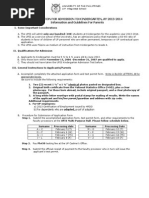 Application For Admission To Kindergarten, Ay 2013-2014 Information and Guidelines For Parents