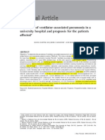 Prevalence of Ventilator-Associated Pneumonia in A University Hospital and Prognosis For The Patients Affected