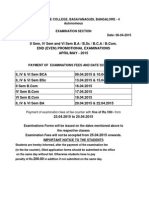 Examination Fee Structure April 2015