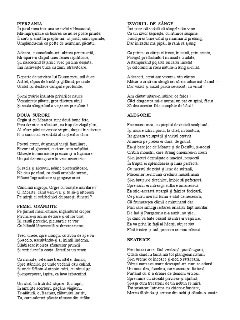 Florile Raului Baudelaire | PDF