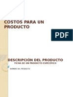 Costos para Un Producto Definitivo