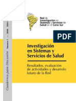 Investigación en Sistemas y Servicios de Salud