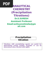 Precipitation Titrations