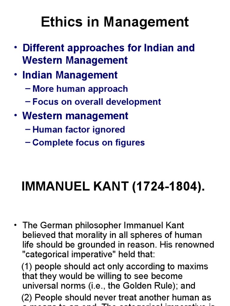 2Theories of Business Ethics Immanuel Kant Norm