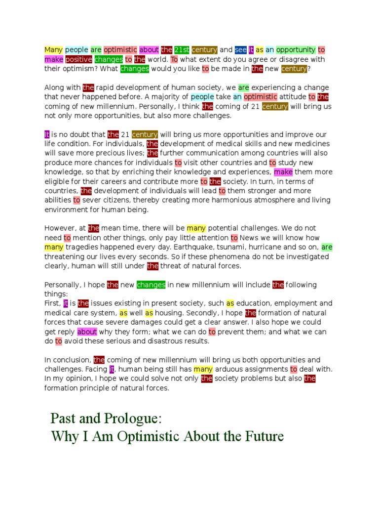 Many People Are Optimistic About The 21st Century and See It As An  Opportunity To Make Positive Changes To The World | PDF | National  Institutes Of Health | Science