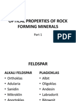 Optical Properties Rock Form Minerals