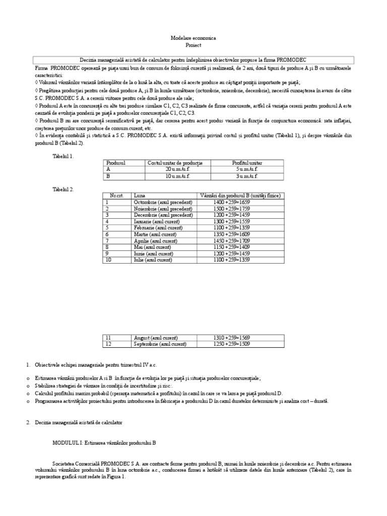 Proiect Modelare | PDF