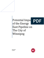 Potential Impacts of The Energy East Pipeline On City of Winnipeg