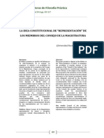 Iosa, La Idea Constitucional de Representacion de Los Miembros Del Consejo de La Magistratura