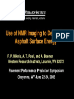 Use of NMR Imaging To Determine Asphalt Surface Energy