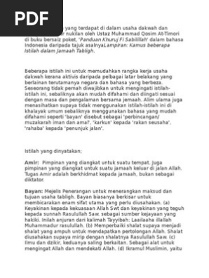 Beberapa Istilah Yang Terdapat Di Dalam Usaha Dakwah Dan Tabligh Pdf