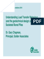 Understanding Load Transfer Behaviour and Rock Socketed Bored Piles