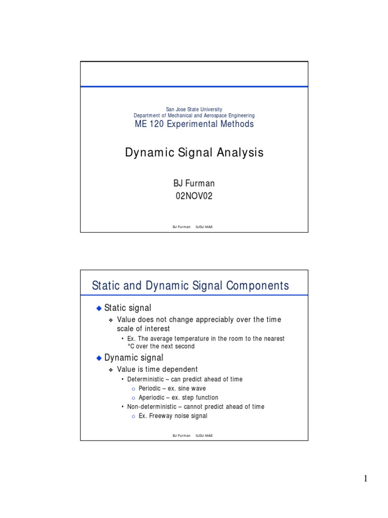 Dynamic Signal Analysis | PDF
