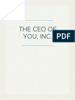 The CEO of YOU, InC (Personal Branding)