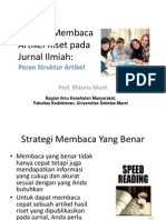 Strategi Membaca Artikel Riset Prof Bhisma