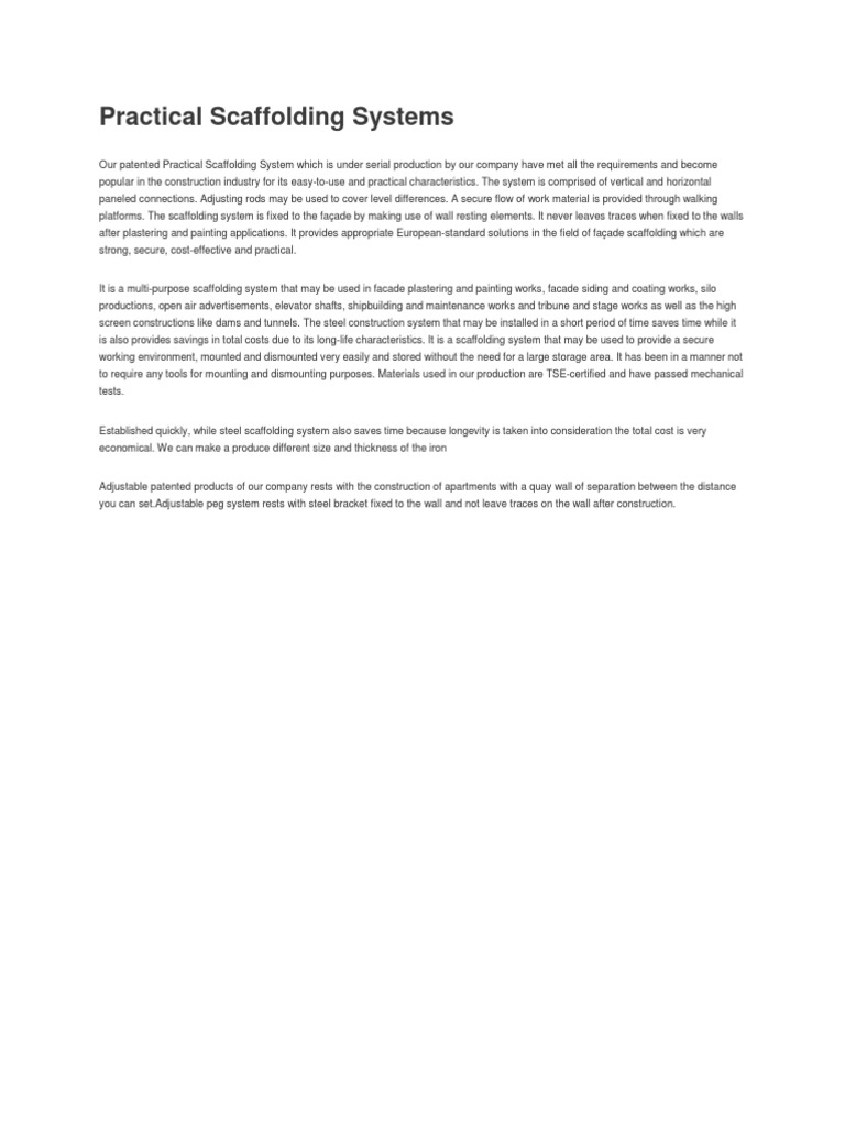 Practical Scaffolding Pdf