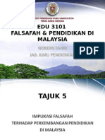 Tajuk 3 - Implikasi Falsafah Terhadap Perkembangan Pendidikan Di Malaysia